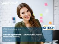 Marketingreferent - Schwerpunkt Public Relations (m/w/d) - Böblingen