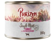 Purizon Single Meat 6 x 200 g - Pute mit Heidekrautblüten