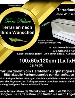 Terrarium 100x60x120cm (LxTxH) Terrariumbau - Dortmund Mengede
