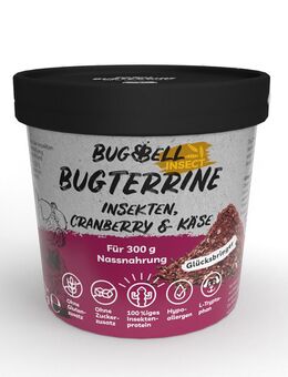 BugBell BugTerrine Adult Insekten, Cranberry und Käse - Sparpaket: 8 x 100 g