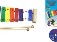 Clifton Spielzeug-Musikinstrument Metallophon, mit 8 Tönen und Kinderlieder CD, Karaoke CD mit Heft