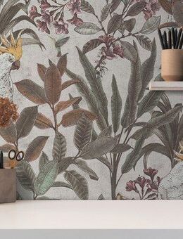 A.S. Création Vliestapete PintWalls II Dschungel-Tapete Mustertapete Papagei Tiere, strukturiert, matt, (1 St), Vliestapete Tiere für Schlafzimmer Küche Wohnzimmer Dschungel Design