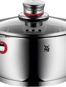 WMF Kochtopf Quality One, Cromargan® Edelstahl Rostfrei 18/10 (2-tlg), Cool+ Technologie für wärmereduzierte Griffe, TransTherm-Allherdboden