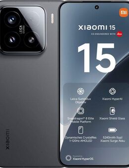 Xiaomi 15 12+512GB Smartphone (16,15 cm/6,36 Zoll, 512 GB Speicherplatz, 50 MP Kamera)