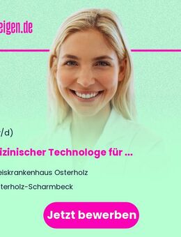 Medizinischer Technologe (m/w/d) für das Labor (MTL, MTLA, Medizinischer Technologe für Laboratoriumsanalytik (m/w/d)) - Osterholz-Scharmbeck