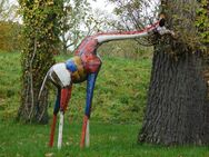 Giraffe ''Balou'' XL - 165 x 150 cm - Handgefertigtes Kunstwerk - Heek