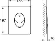 Grohe Betätigungsplatte Start,2-Mengen-Spülung, Start-Stopp-Spülung, veringerter Wasserverbrauch dank GROHE Spültechnologie