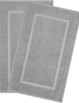 HAMMETEX Badematte Hotelmatte, Duschvorleger, Höhe 5 mm, rutschhemmend beschichtet, beidseitig nutzbar, Baumwolle, rechteckig, 2-teiliges Set, einfarbig, 100% Baumwolle