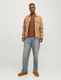 Jack & Jones Rundhalspullover JJEHILL KNIT CREW NECK NOOS mit Strukturstrick