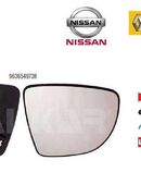 SPIEGELGLAS RECHTS BEHEIZT KONVEX NISSAN MICRA 5 K14 963654973R in 44319