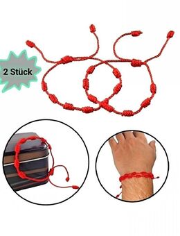 2 Stück Rotes Armband Geflochten Armreif Damen und Herren Armschmuck Modeschmuck 9,90 €* - Villingen-Schwenningen