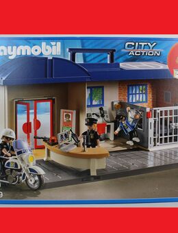 Neu Playmobil 5299 Mitnehm-Polizeizentrale Gefängnis Polizei Motorrad Polizeiwache ungeöffnet - Gaggenau