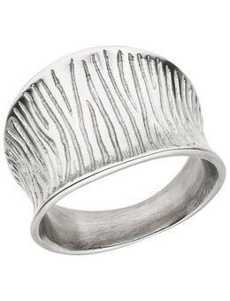 JOBO Fingerring breit, Edelstahl mit Struktur