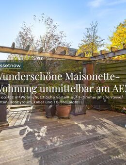 Maisonette-Wohnung über zwei Etagen unmittelbar am AEZ mit Tiefgaragenstellplatz und Terrasse/Garten - Hamburg
