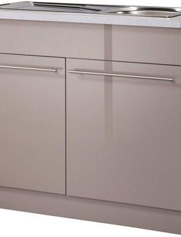 wiho Küchen Spülenschrank Chicago 100 cm breit, inkl. Einbauspüle aus Edelstahl