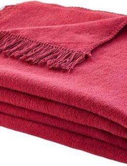 Wohndecke Uni Decke Luxus 2, IBENA, mit Fransen