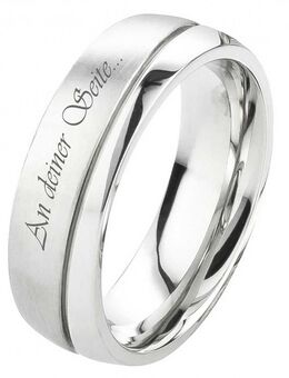 Herrenring Edelstahl HE120 mit Individuelle Außengravur - Aholming
