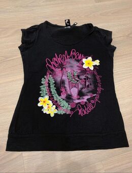 Schwarzes T-Shirt mit Blumenmuster - Lünen