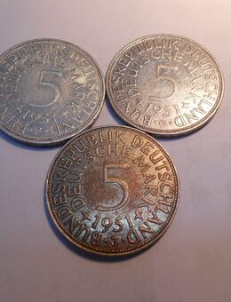 Deutschland Silberadler 5 DM 1951 F G und J - Cottbus