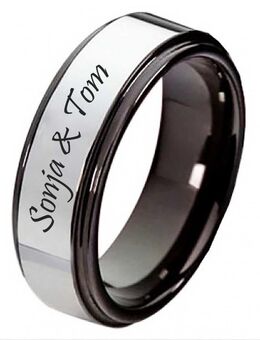 Herrenring Wolframring HW120 mit gratis Außengravur - Aholming