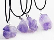 Roher Amethyst Kette Herren & Damen | Amethyst klein heller Anhän - München Moosach