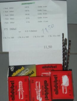 4 St SDS - Bohrer mit 375 Dübel - Ulmen