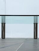 Postmodern Marcuso Glass Couch Table Tisch Marco Zanuso Zanotta in 22303