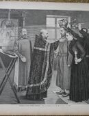 Grafik , Trauung in einem russischen Gefängnis ., N. S. Matjewew , Blatt von 1894 , Blattgröße 37,5cm x 28cm , M39 in 02828