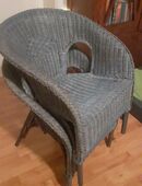 2 Korbstühle blau in 13189