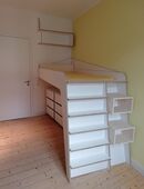 Hochbett weiß, für 1x2m Matratze in 53113