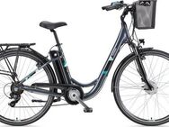 Telefunken E-Bike Cityrad Multitalent RC822, 7 Gang Shimano Tourney Schaltwerk, Kettenschaltung, Frontmotor, 374,4 Wh, (2 V-Bremsen, Beleuchtung, Straßenzulassung, ca. 100 km Reichweite), City Elektrofahrrad, Damen Herren, 28 Zoll, 36 V 374 Wh Akku,...