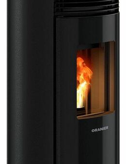 Oranier Pelletofen »Sando 50« Stahl Schwarz, 2,4 kW, Dauerbrand, Anschluss hinten