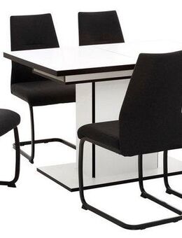 HELA Essgruppe Ariana, Esstisch mit 6 Stühlen, ausziehbarer Küchentisch, (Set, 7-tlg., 1 Tisch ausziehbar / 6 Stühle), Tisch 120-160cm, 6 Stühle mit hoher Belastbarkeit