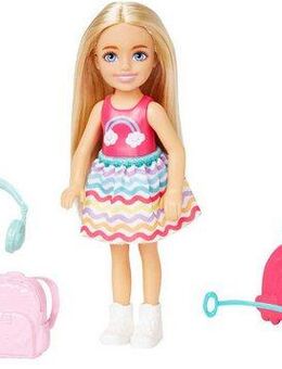 Barbie Anziehpuppe Dreamhouse Adventures, Chelsea Reiseset, mit Hündchen und Accessoires