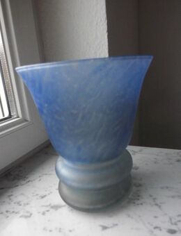 Glas Vase 18 cm blau grau Blumenvase Deko 4,- - Flensburg