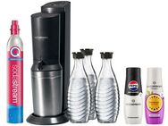 SodaStream Wassersprudler SodaStream CRYSTAL 3.0 mit 3 Glaskaraffen, 1 CO2-Zylinder und 2 Sirups, (Sirups: 1x Pepsi Zero Zucker, 1x Maracuja ohne Zucker), mit Quick-Connect-System