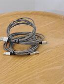 Anker USB-A zu Lightning 2 Stück 1,80m / 2,50m schwarz weiß Nylon geflochten in 45219