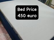 Upholstered Storage Bed 180x200 cm - Blue Velvet with Diamante Headboard - Berlin Spandau