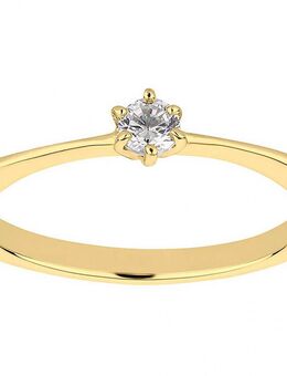 Verlobungsring Damenring CAB3436 mit Goldfarbiger Beschichtung - Aholming