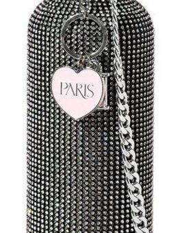 Paris Hilton Trinkflasche Paris Hilton, Luxus Trinkgefäß mit über 5000 Strasssteinen, Wasserflasche in Diamant-Optik, Luxusgetränkebehälter, aus Edelstahl