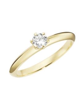 Luigi Merano Diamantring mit Brillant in Krappenfassung, Gold 585