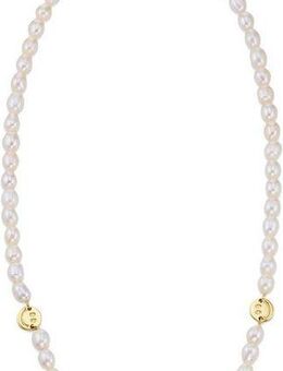 Firetti Perlenkette Schmuck Geschenk Silber 925 Halsschmuck Halskette Smiley, mit Perle (synth)
