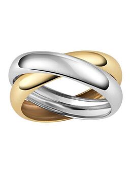 Fascination by Ellen K. Fingerring 375/- Gelbgold bicolor 2-reihig