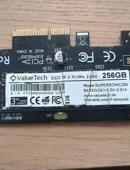 PCIe-Adapterkarte für M.2 NVMe SSD – ValueTech - Auggen