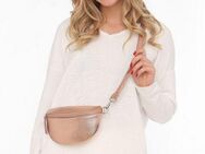 Zwillingsherz Umhängetasche Crossbody Bag Leder, Umhängetasche mit Reißverschluss