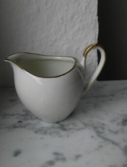 Schirnding Porzellan Mokka-Gießer Milchgießer 5 cm creme gold Vintage Retro 3,- - Flensburg