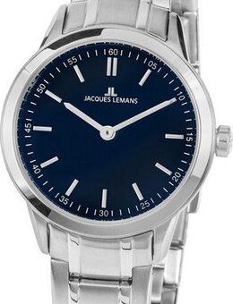 Jacques Lemans Quarzuhr Sydney, 1-2097C, Armbanduhr, Damenuhr, gehärtetes Crystexglas, Edelstahlarmband