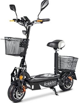 Rolektro Sitzscooter Rolektro E-Joy 20 Lithium, 20 km/h, (mit Schutzblech), mit Straßenzulassung, bis zu 45 km Reichweite, klappbar