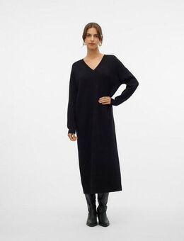 Vero Moda Strickkleid VMGOLD LS V-NECK 7/8 DRESS GA