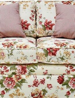 Home affaire 2-Sitzer Laura K, Geblümtes 2-Sitzer Sofa, creme Weiß, 165 x 95 x 97, Sitzhöhe 53